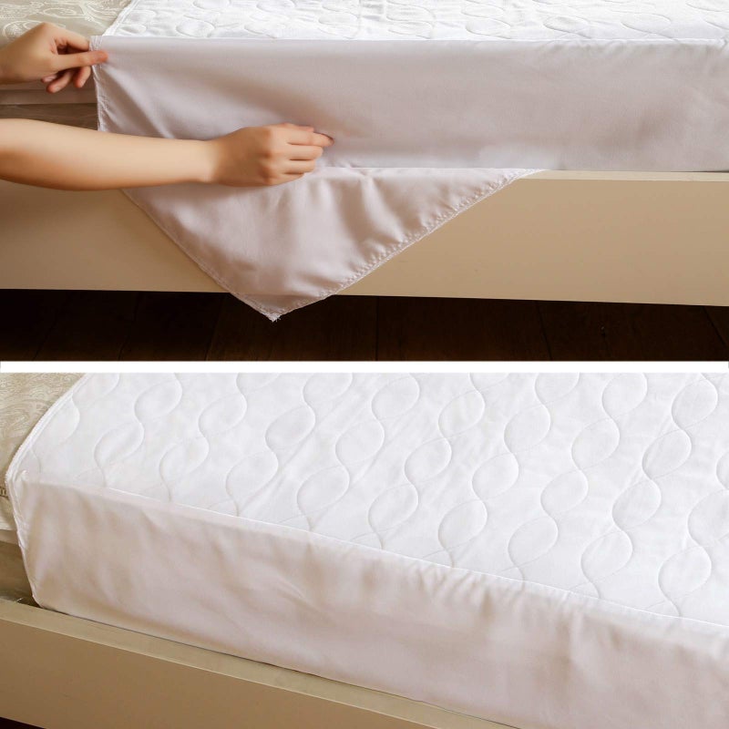 MBJERRY Washable Incontinence Bed Protector Pads - Reusable Waterproof Mattress Protector Pads with Tuckable Sides for Adult, Child, or Pet(Available on Both Sides with Tucks) (34 x 52 Inches) - Image 5